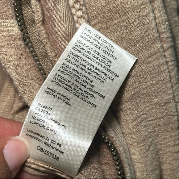 We The Free People Luna Cozy Lagenlook Quilted Puffer Neutral Bomber Jacket S - Picture 12 of 15